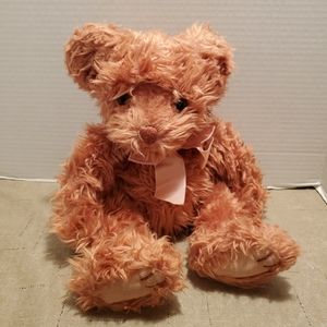 RUSS BERRIE Bearberry Bears  Stuffed Teddy Bear Toy RARE PINK FUZZY VINT…